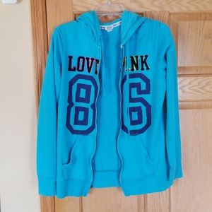 Zip up hooded sweatshirt